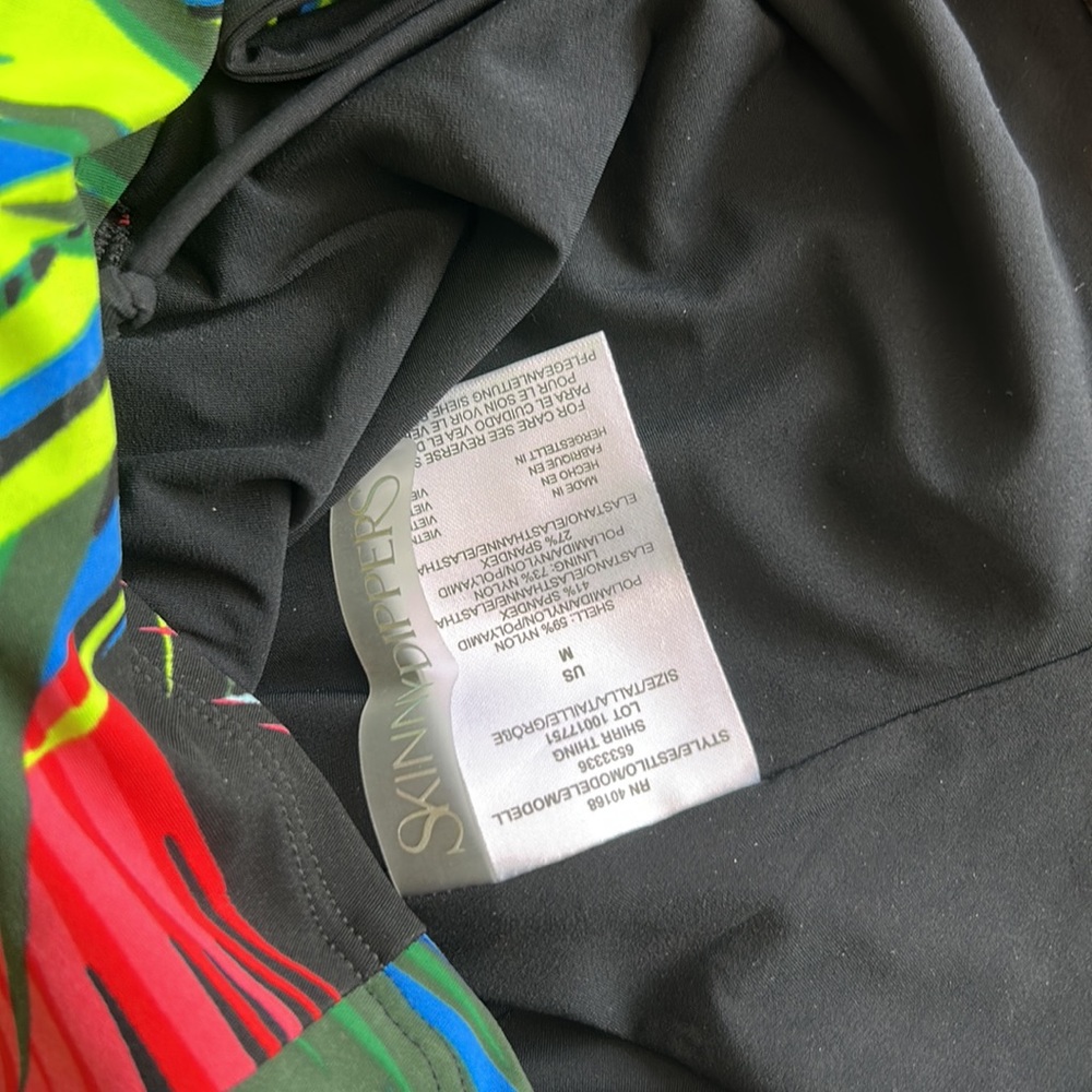 NWOT Skinny Dippers Reversible Swim Top Vacation Resort Travel Modest Sport Boho - Picture 3 of 3